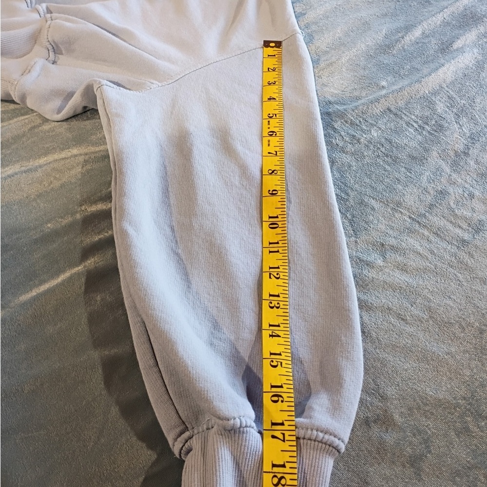 Zara Matching Sweatshirt & Jogger Set Blue Cropped Lounge Athleisure Size S - Picture 5 of 11